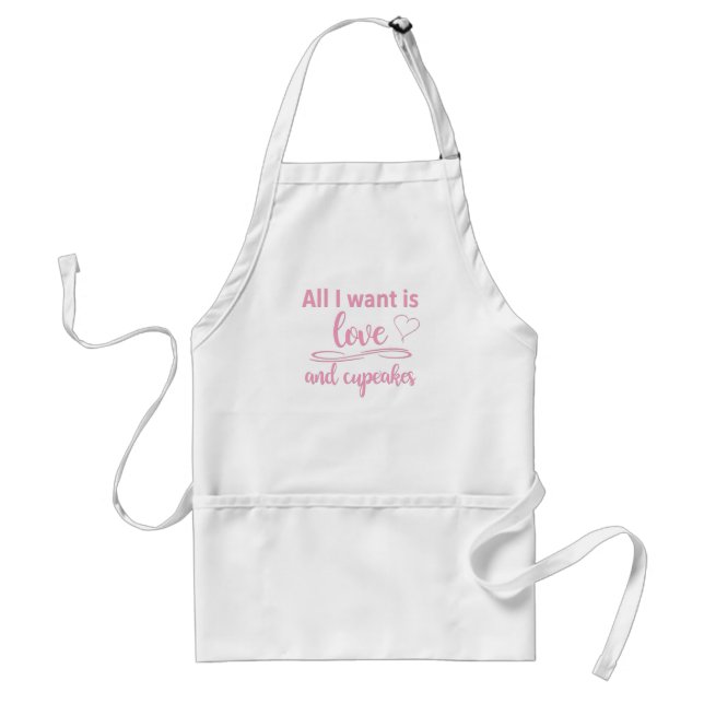 All I want is love and cupcakes Standard Apron (Front)