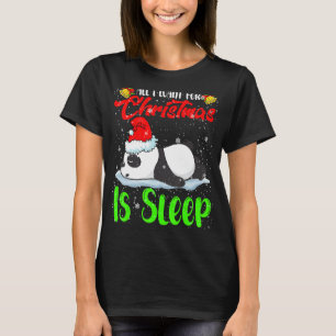 All I Want Is Sleep Santa Panda Animal For Christ T-Shirt
