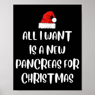 All i want new pancreas christmas diabetes awarene poster