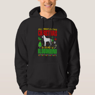 All I Want On This Christmas Is To Pet A Bloodhoun Hoodie
