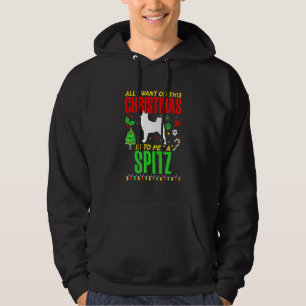 All I Want On This Christmas Is To Pet A Spitz Dog Hoodie