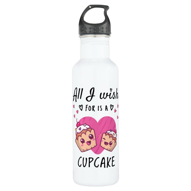 All I wish for is a Cupcake 710 Ml Water Bottle (Front)