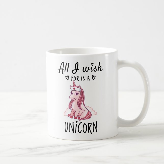 All I wish for is a Unicorn Coffee Mug (Right)