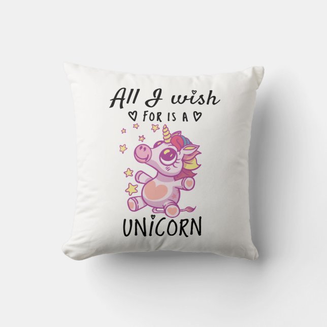 All I wish for is a Unicorn Cushion (Front)
