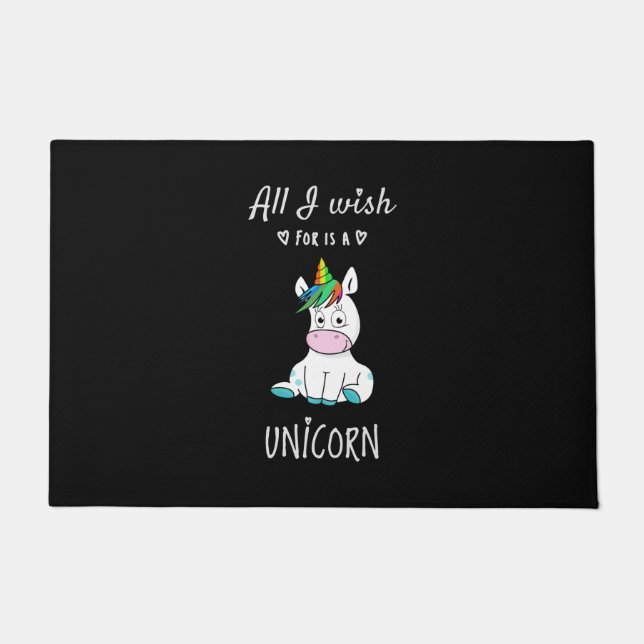 All I wish for is a Unicorn Doormat (Front)