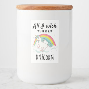 All I wish for is a Unicorn Food Label