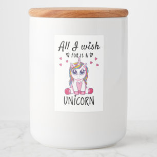 All I wish for is a Unicorn Food Label