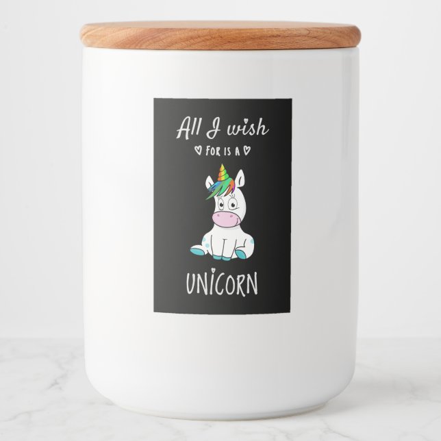 All I wish for is a Unicorn Food Label (Front)