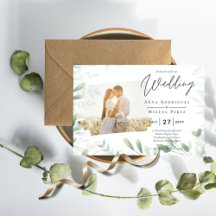 All-in-1 Photo Overlay GREENERY Wedding Invite