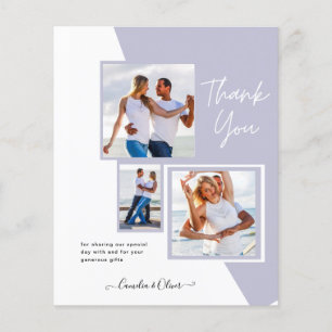All-in-1 Purple Lilac THANK YOU PHOTO QR Code Flyer