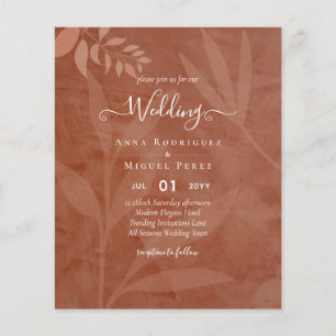 All-in-1 Rustic Terracotta Overlay Wedding Flyer