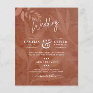 All-in-1 Rustic Terracotta Overlay Wedding Flyer