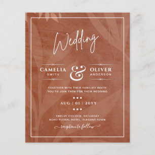 All-in-1 Rustic Terracotta Overlay Wedding Flyer