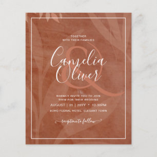 All-in-1 Rustic Terracotta Overlay Wedding Flyer