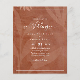 All-in-1 Rustic Terracotta Overlay Wedding Flyer