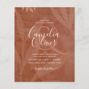 All-in-1 Rustic Terracotta Overlay Wedding Flyer