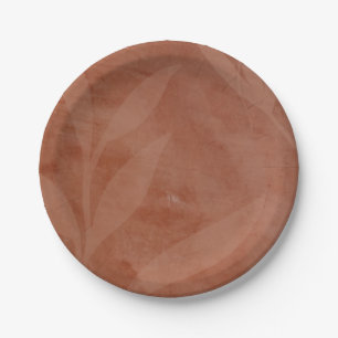 All-in-1 Rustic Terracotta Overlay Wedding Paper Plate