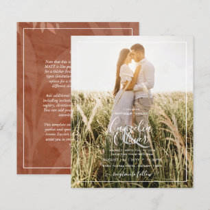 All-in-1 Rustic Terracotta PHOTO Overlay Wedding