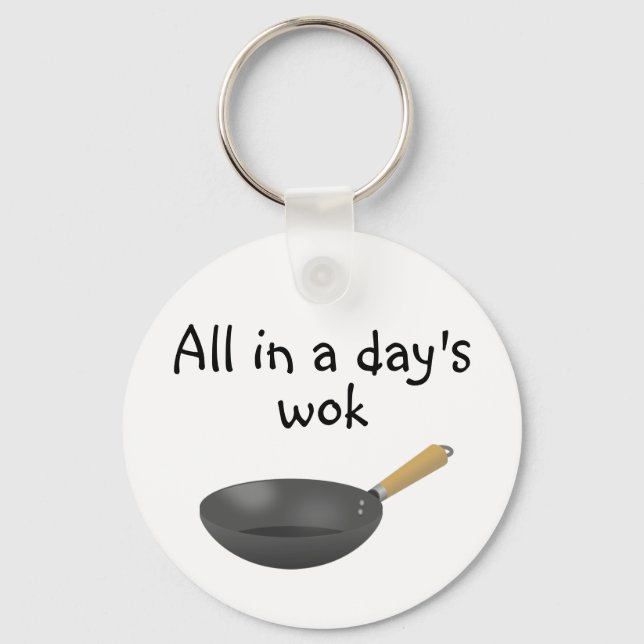 All in a day's wok key ring (Front)