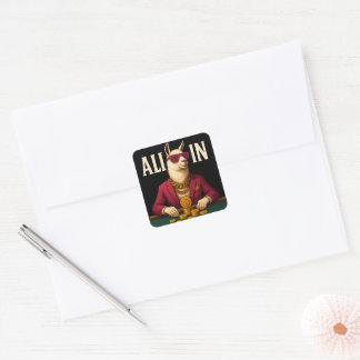 ALL IN Crypto Bitcoin lamacrazylife - BTC crypto Square Sticker