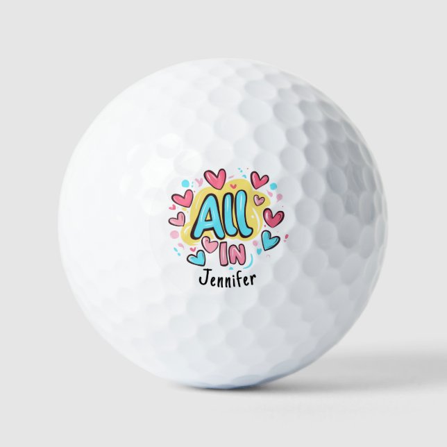 "All In" Graffiti-Style Golf Balls (Front)