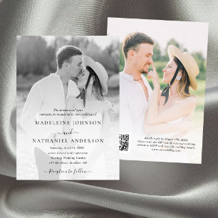 All In One 2 Photo Gradient Overlay Formal Wedding Invitation