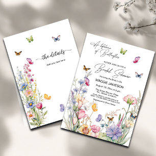 All in One A Lifetime of Butterflies Bridal Shower Invitation