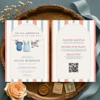 All in One All American Stripes Baby Shower