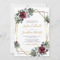 All in One Amaryllis Pine Gold Winter Wedding