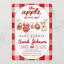 All in One Apple of Our Eye Gingham Baby Shower