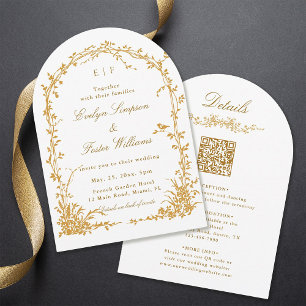 All in One Arch Botanical Garden Wedding Arch Invitation