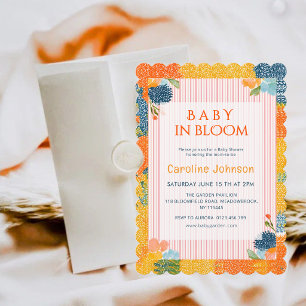 All in One Baby in Bloom Garden Baby Shower Invitation