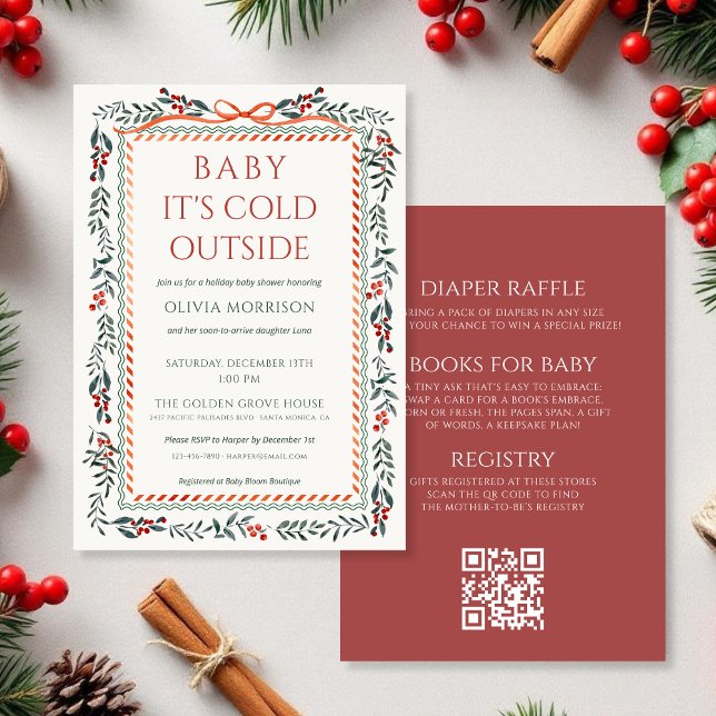 All in One Baby It's Cold Outside Baby Shower Invitation (Creator Uploaded)