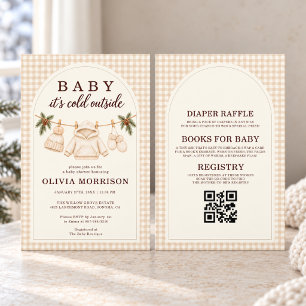 All in One Baby It's Cold Outside Baby Shower Invitation