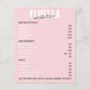 All in One Beauty Salon Service List QR Booking Flyer