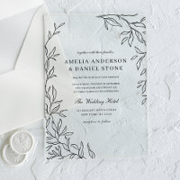 All in One Black Minimal Leaf Wedding 
