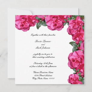 All in one, botanic fuchsia azaleas  invitation