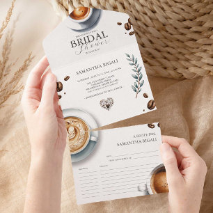 All-In-One Bridal Shower Invites Love Is Brewing