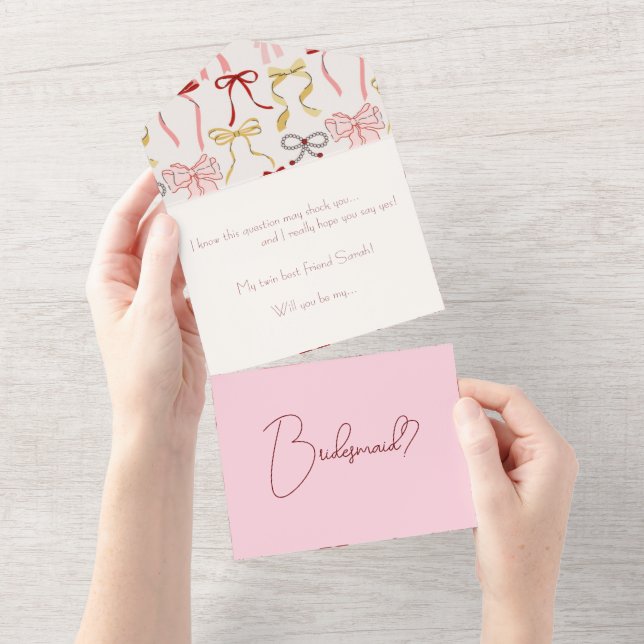 All in One Bridesmaids Card (Tearaway)