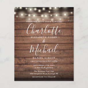 All In One Budget Rustic Wedding Invitation
