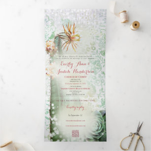 All In One Cactus Succulent Wedding Invitation