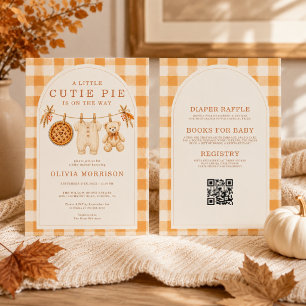 All in One Cutie Pie on the Way Fall Baby Shower Invitation
