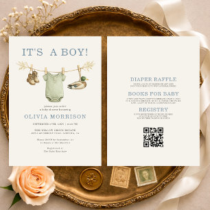 All in One Duck Hunting It's a Boy Baby Shower Invitation