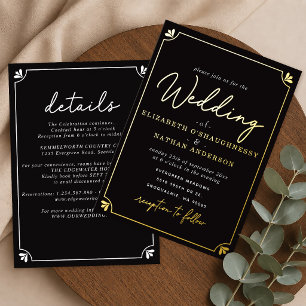 All-In-One Elegant Simple Black and White Wedding