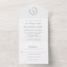 All in One Elegant Wedding Invitation