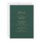 All In One Emerald Green Gold Script Wedding