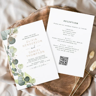 All in One Eucalyptus QR Code Wedding Greenery