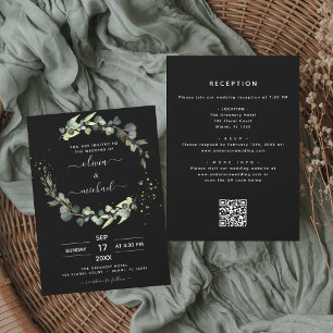 All in One Eucalyptus QR Code Wedding Invitation