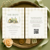 All in One Farmer Tractor Baby Shower