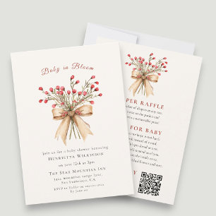 All in one floral Baby in Bloom Invitation